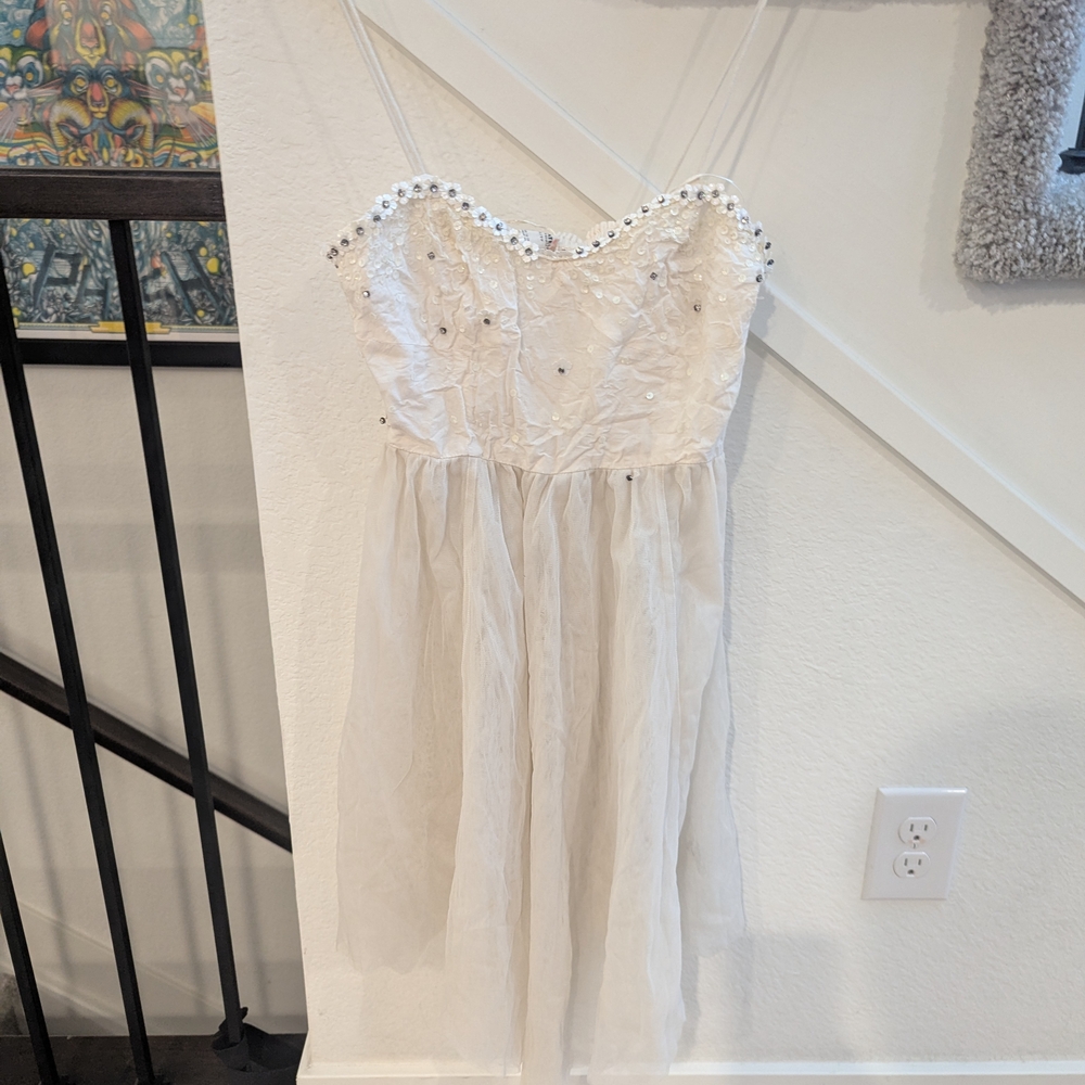 Intimately Free People Beaded Smocked Mini Dress XS